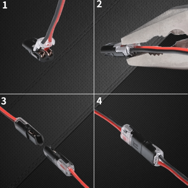 DoubleWire PlugIn Connector With Locking Buckle