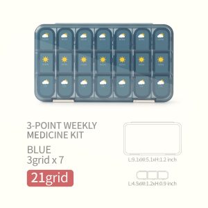 One Week Sealed Pill Box 21 - 28 Compartments