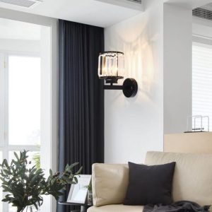 Cristalux - Modern Crystal Wall Lamp With 1 Light And Arm