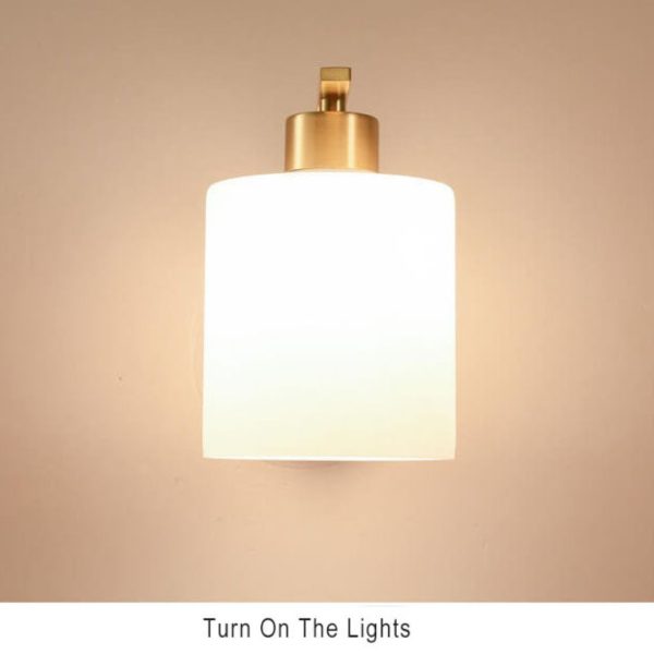 Lightglow - Stylish Glass Wall Lamp With Cylindrical Shape