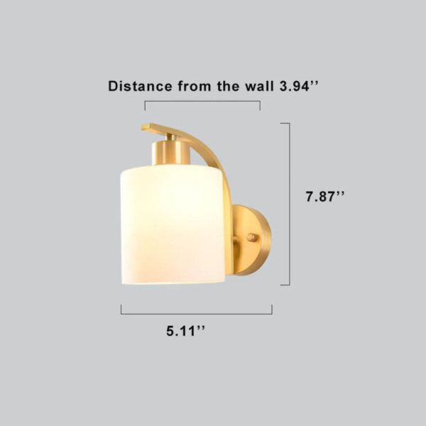 Lightglow - Stylish Glass Wall Lamp With Cylindrical Shape