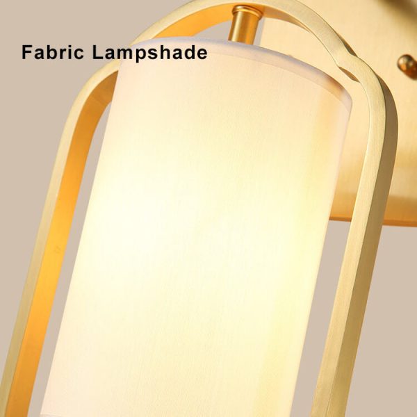 Lightsphere - Modern 1-Light Fabric Wall Lamp In Chinese Style