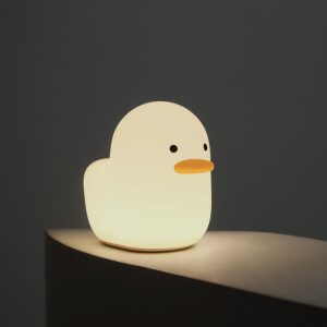 Nordic Cute Lovely Cartoon Dull Duck Led Night Light Silicone Usb Charging