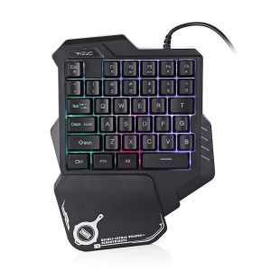 Portable One-Handed Mechanical Gaming Keyboard Rgb Backlit