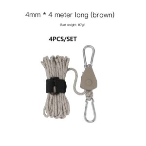 Pulley Camping Rope | High Strength Fast Release (4 Pcs/Set)