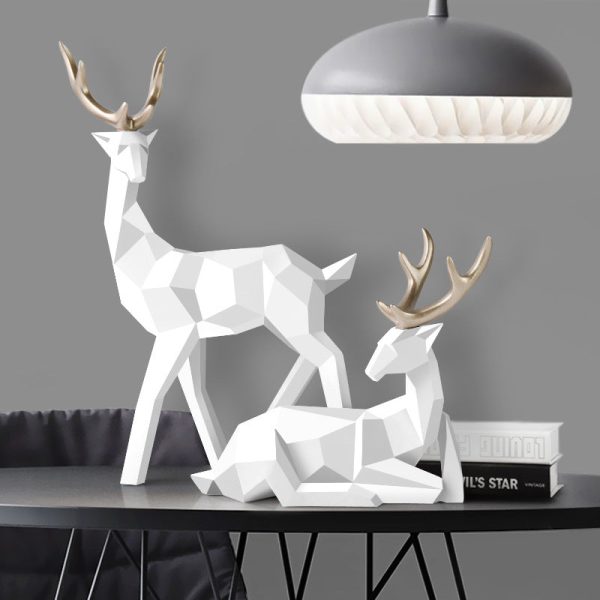 Resin Deer Statue Home Decoration