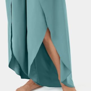 High Waisted Split Wide Leg Quick Dry Casual Pants