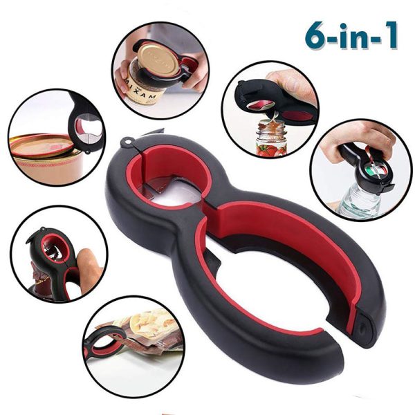 Multifunctional Easy Opener Six In One Bottle Can Opener