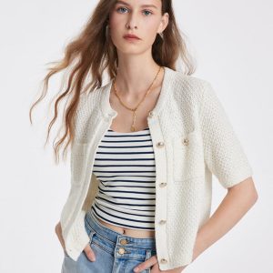 Knitted Cardigan - Open Work