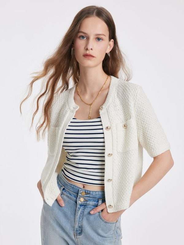 Knitted Cardigan - Open Work