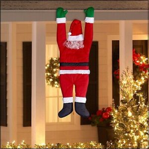 Santa Claus Climbs The Wall Christmas Decoration