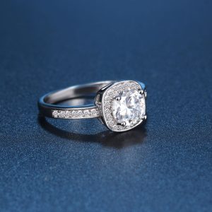 Silver Plated Zircon Ring