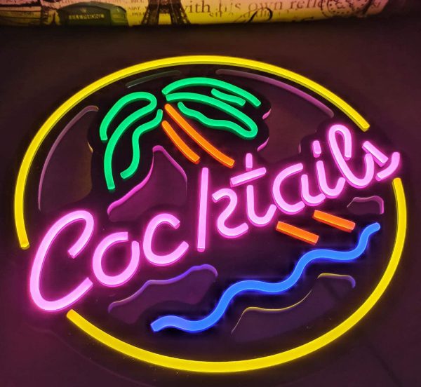 Led Interior Decoration, Cocktails Neon