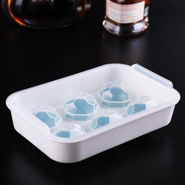 Silicone Ice Ball Tray With Cover Reusable Ice Cubes Maker