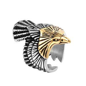 Retro Personality Eagle Titanium Steel Ring