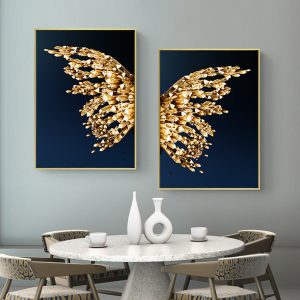 Golden Butterfly Canvas Art