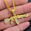 Rhinestone Army Style Male Pendant Necklace