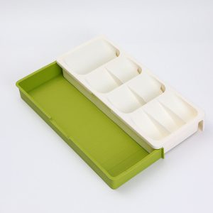 Organizer Retractable Tableware Storage Box Drawer Rack