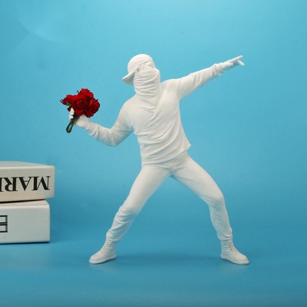 Banksy'S Flower Thrower Sculpture