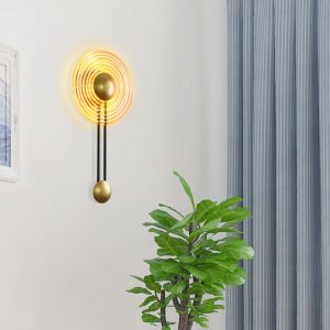 Luxlight - Modern 1-Light Circle Led Wall Light With Arm