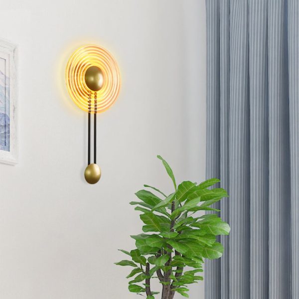 Luxlight - Modern 1-Light Circle Led Wall Light With Arm