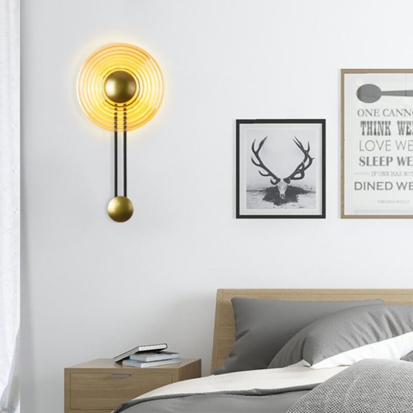 Luxlight - Modern 1-Light Circle Led Wall Light With Arm