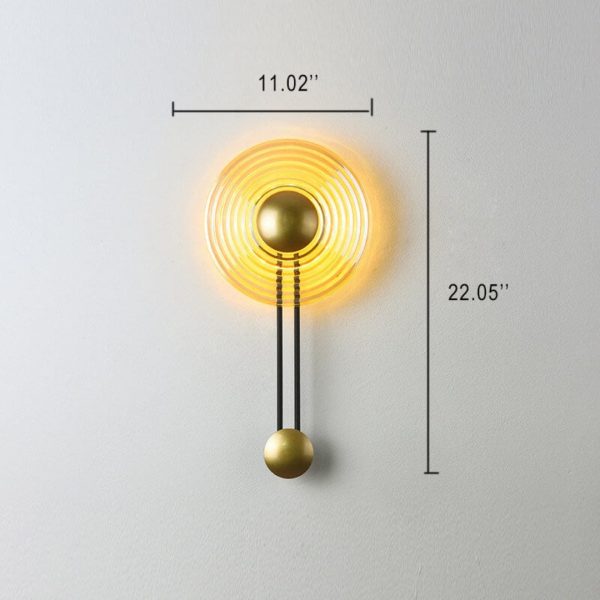 Luxlight - Modern 1-Light Circle Led Wall Light With Arm