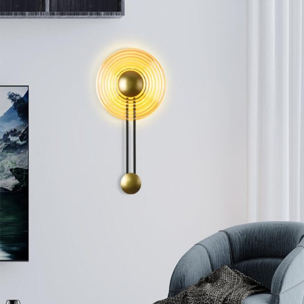 Luxlight - Modern 1-Light Circle Led Wall Light With Arm