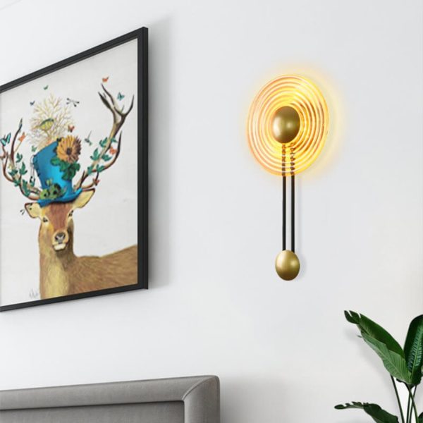 Luxlight - Modern 1-Light Circle Led Wall Light With Arm