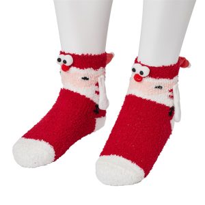 Mid Tube Christmas Magnetic Couple Socks