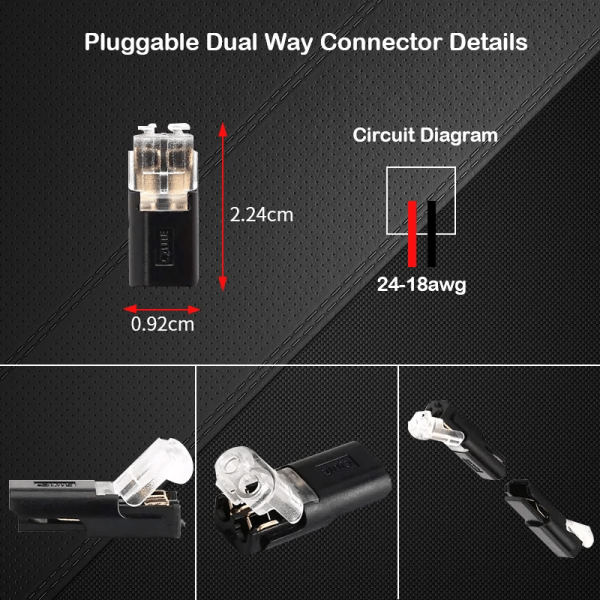 DoubleWire PlugIn Connector With Locking Buckle