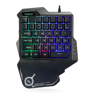 Portable One-Handed Mechanical Gaming Keyboard Rgb Backlit