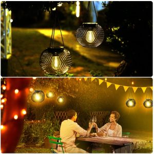 Solar Outdoor Lights Hanging Lantern