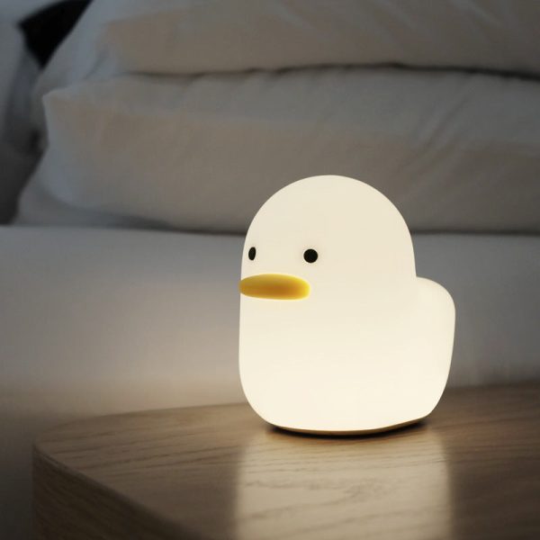 Nordic Cute Lovely Cartoon Dull Duck Led Night Light Silicone Usb Charging