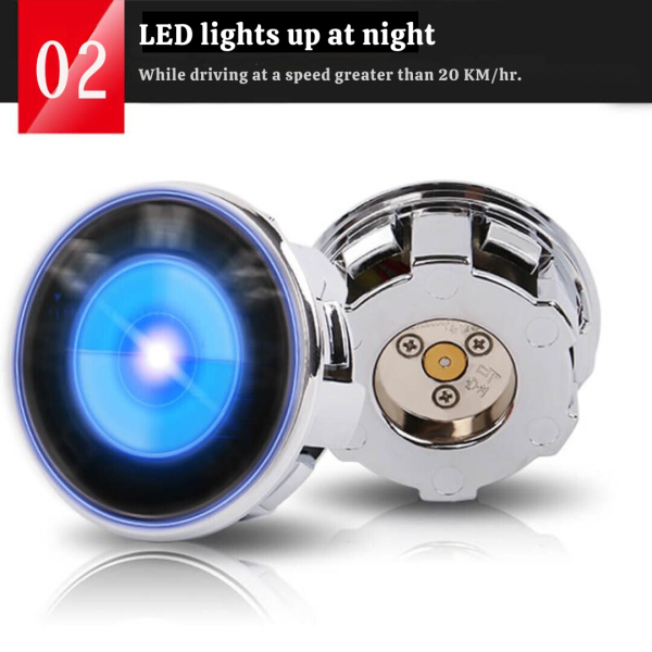 Led Floating Hubcaps - 4Pcs