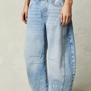 MidRise Barrel Jeans 