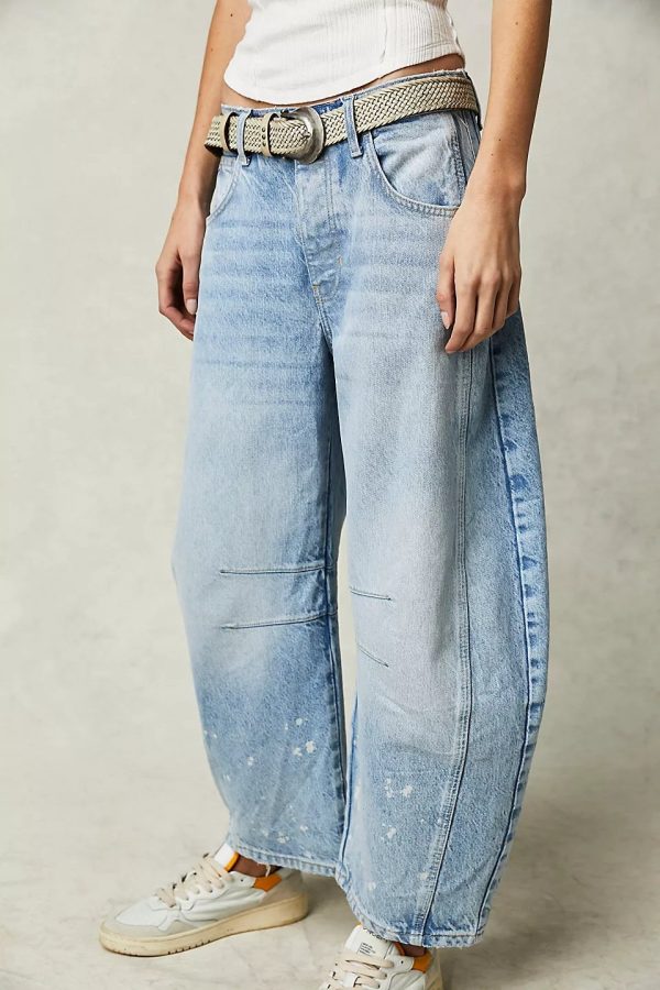 MidRise Barrel Jeans