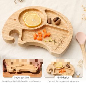 Eco-Friendly Elephant Bamboo Dinner Set