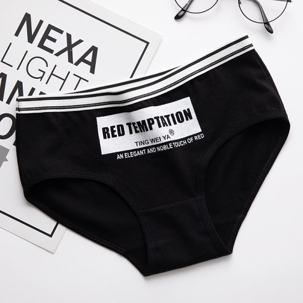 Simple Black And White Cute Cartoon Underwear