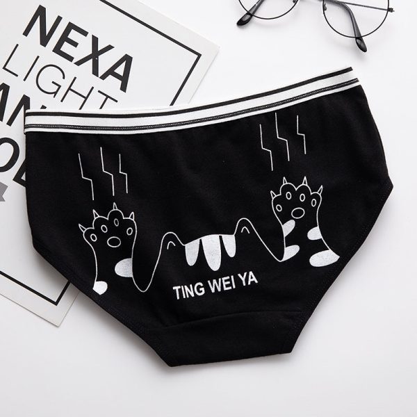 Simple Black And White Cute Cartoon Underwear