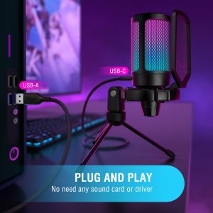 Fifine Streampro Rgb Usb Microphone - A8