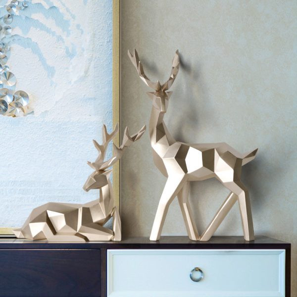 Resin Deer Statue Home Decoration