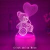 Love Bear Series 3D Light Creative Night Light Led Visual Light