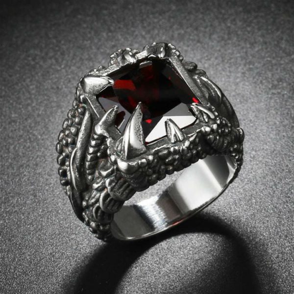 Men'S Vintage Dragon Claw Ring