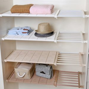 Space-Saving Adjustable Wall-Mounted Closet Storage Rack