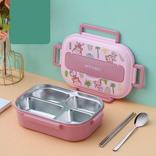 Stainless Steel Portable Thermal Insulation Compartment Lunch Box