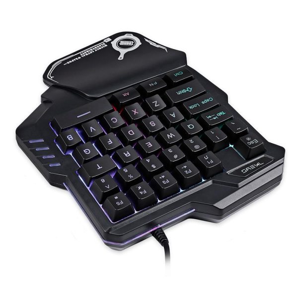 Portable One-Handed Mechanical Gaming Keyboard Rgb Backlit