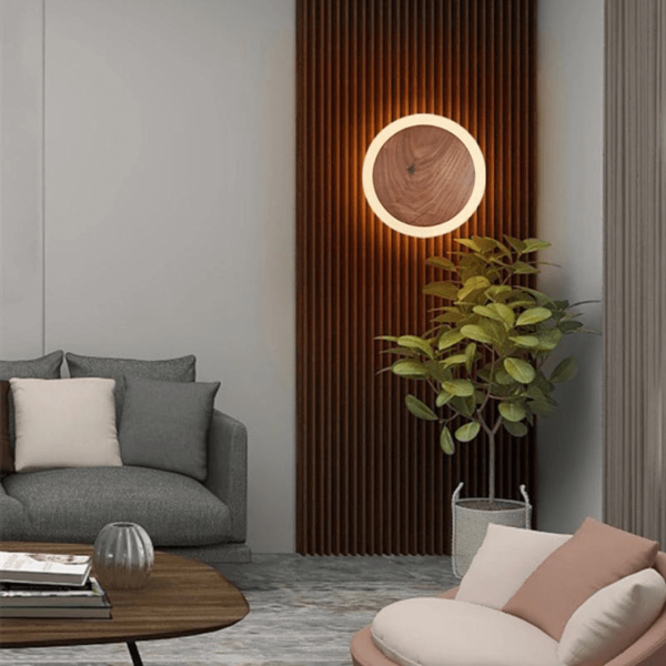 Nordic Walnut Led Wall Light