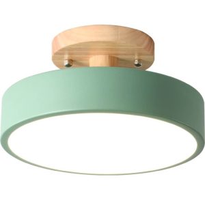 Nordic Log Round Led Semi-Recessed Ceiling Lamp