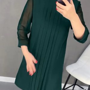 Straight Medium Sleeve Dress